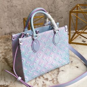 louis vuitton m46067 blue onthego small tote