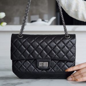 Chanel Black & Silver Hardware 2.55 Handbag