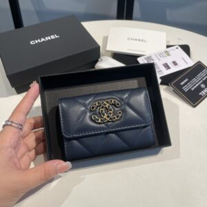 Chanel Black 19 Wallet
