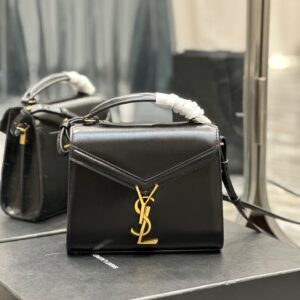 YSL 602716 Black Cassandra Mini Cowhide Handbag