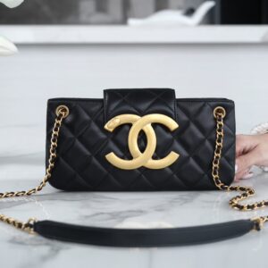 Chanel 24C Vintage Lambskin Baguette Bag