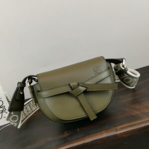 loewe wide shoulder strap saddle bag minigatedual handbag