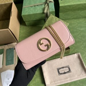 Gucci 725215 Pink Blondie Continental Chain Wallet