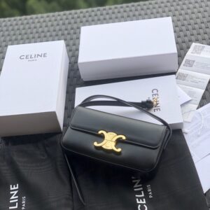 celine triomphe shiny cow leather backpack