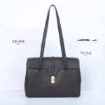 Celine 195543 Black Medium Soft 16 Bag In Calfskin