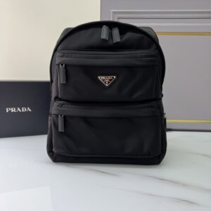 PRADA 2VZ025 Nylon Material & Saffiano Leather Handle Backpack