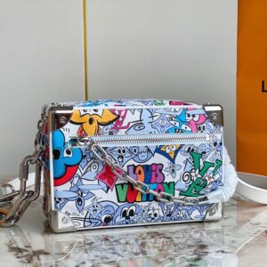 louis vuitton graffiti mini soft trunk handbag