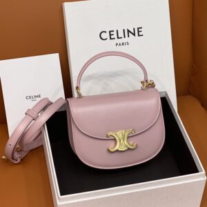 Celine 10L063 Besace Triomphe Mini Cow Leather Handbag