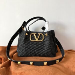 Valentino Raffia Woven Tote Bag Small Size