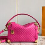 louis vuitton red nicolas ghesqui ère classic petite malle handbag