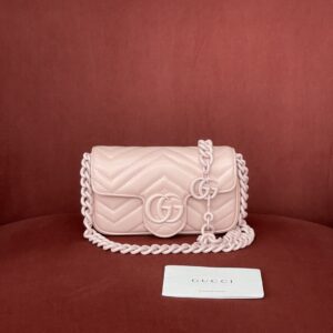 gucci 699757 pink gg marmont belt bag