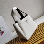 prada 1bg335 vegetable basket bucket bag calf leather vegetable basket tote underarm bag, with sheepskin lining