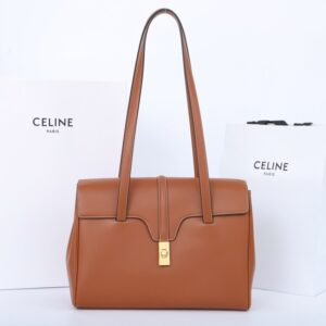 Celine 195543 Tan Medium Soft 16 Bag In Calfskin