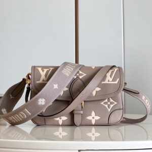 Louis Vuitton M46386 Tourterelle Gray / Cream Diane Satchel Bag
