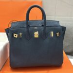 HermèS Birkin25 Deep Blue Togo Cowhide Handmade Sewing Birkin25