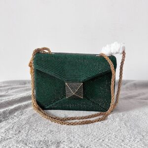 valentino rivet# onestud handbag# sheepskin lining, shoulder strap, crossbody or portable