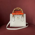 Gucci 702732 White Diana Mini Tote Bag