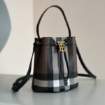 burberry birch brown check and leather mini tb bucket bag