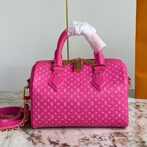 louis vuitton red speedy 20 handbag