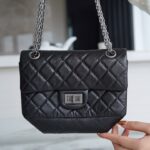 Chanel Black & Silver Hardware Mini 2.55 Handbag