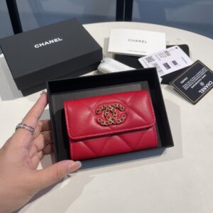 Chanel Red 19 Wallet