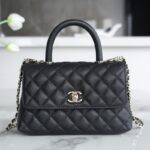 Chanel Small Size Silver Coco Handle Bag