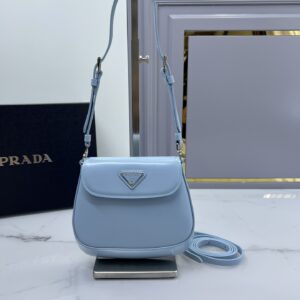 PRADA 1BH188 Prada Cleo Brushed Leather Mini Bag