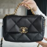 Chanel Black Italian Imported Sheepskin 19 Handbag