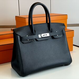 HermèS Birkin30 Black Togo Leather Silver Hardware Handmade Birkin30