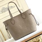 louis vuitton m45686 gray neverfull medium tote bag