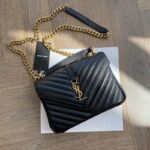 ysl classic leather chain bag monogram gold hardware