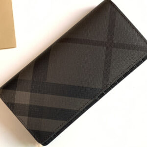burberry london plaid two-fold bag grain calfskin material wallet