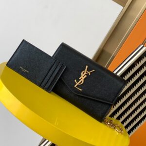 ysl black uptown ysl-logo leather cross-body bag