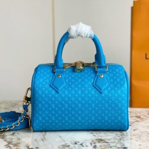 louis vuitton blue speedy 20 handbag