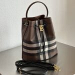 burberry small dark birch brown tb bucket bag