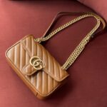 gucci 446744 caramel gg marmont mini shoulder bag