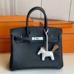 HermèS Birkin30 Black Togo Leather Silver Hardware Handmade Birkin30