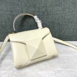 valentino white valentino garavani one stud mini women's handbag in lambskin nappa leather