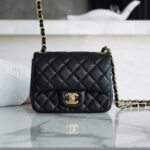 Chanel Black & Gold Hardware French Imported Lambskin Mini Flap Bag