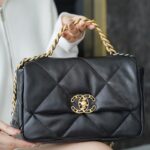 Chanel Black Italian Gaiera Lambskin 19 Handbag