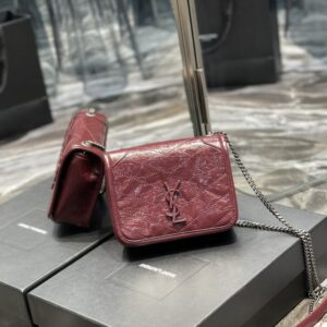 ysl ysl niki leather red crossbody bag