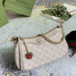 gucci 735132 oatmeal leather trim ophidia gg small handbag