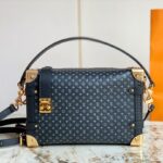 louis vuitton black nicolas ghesqui ère classic petite malle handbag