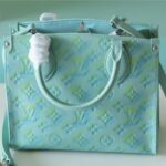 louis vuitton m46067 blue onthego small tote bag