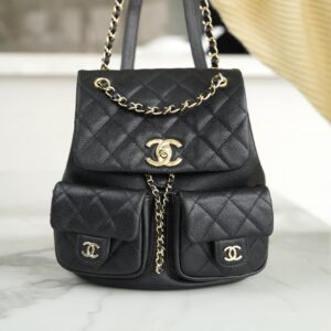 Chanel Black Large Delivery Haas Calf Leather 23P Duma Backpack