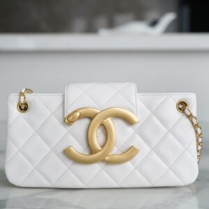 Chanel Vintage Lambskin Baguette Bag