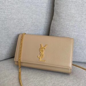 ysl kate medium chain bag in grain de poudre embossed leather