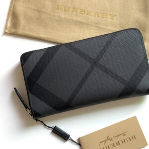 burberry london plaid zipper bag grain calfskin plaid wallet
