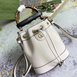 gucci 724667 gucci diana white replica mini bucket bag